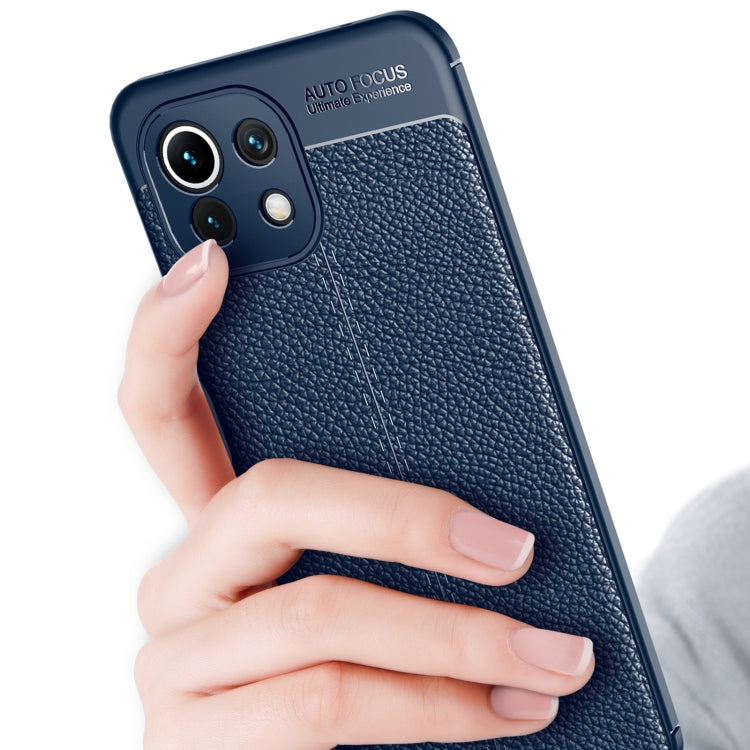 For Xiaomi Mi 11 Lite Litchi Texture TPU Shockproof Case(Black) by buy2fix