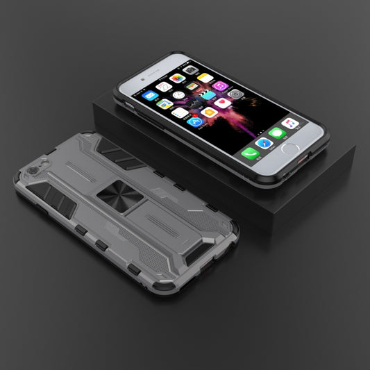 For iPhone SE 2022 / SE 2020 / 8 / 7 Supersonic PC + TPU Shock-proof Protective Case with Holder(Gray) by buy2fix