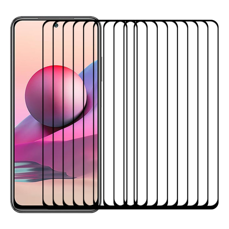 For Xiaomi Poco M5s / Redmi Note 10S 25 PCS Full Glue Full Screen Tempered Glass Film by buy2fix