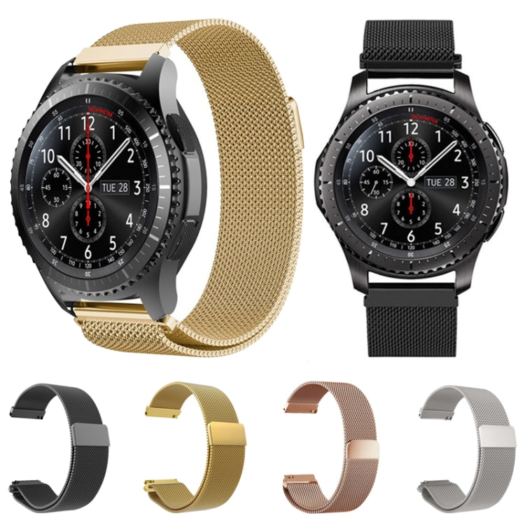 22mm Milanese Stainless Steel Replacement Watchband for Huawei Watch GT2 Pro / Amazfit GTR 2(Black) by buy2fix