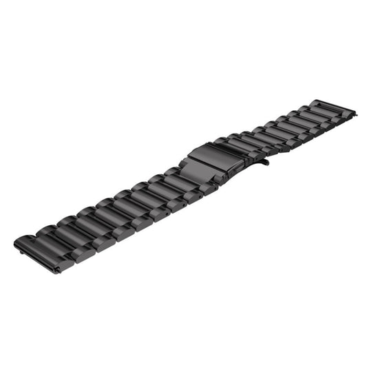 22mm Three Flat Buckle Stainless Steel Replacement Watchband for Huawei Watch GT2 Pro / Amazfit GTR 2(Black) by buy2fix