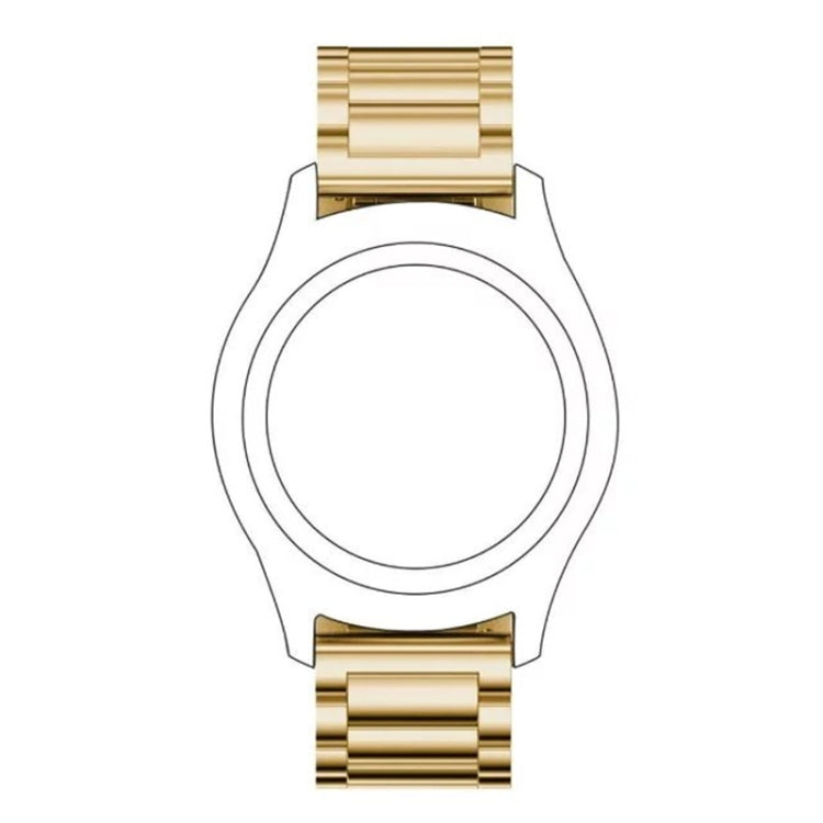 20mm Three Flat Buckle Stainless Steel Replacement Watchband for Samsung Galaxy Watch Active 2 / Amazfit GTS 2(Gold) by buy2fix