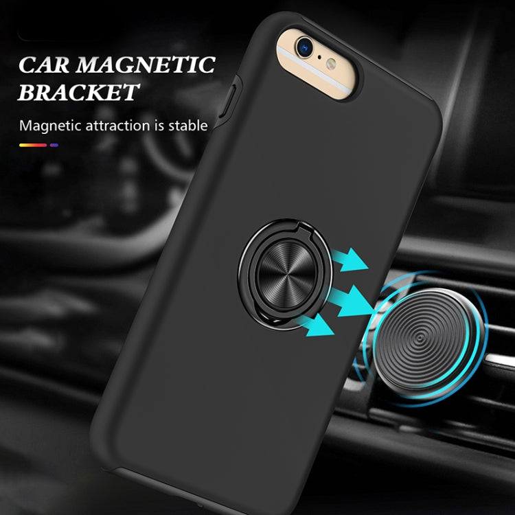 Magnetic Ring Kickstand Shockproof Phone Case For iPhone 6 Plus(Black) by buy2fix