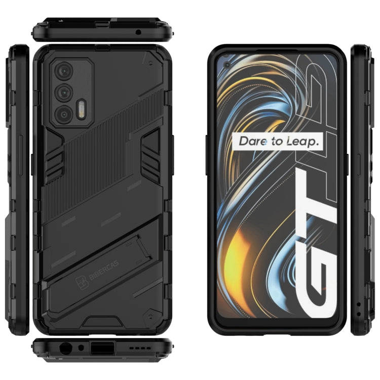 For OPPO Realme GT 5G Punk Armor 2 in 1 PC + TPU Shockproof Case with Invisible Holder(Black) by buy2fix