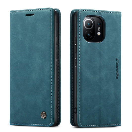 For Xiaomi Mi 11 CaseMe 013 Multifunctional Horizontal Flip Leather Case with Holder & Card Slot & Wallet(Blue) by CaseMe