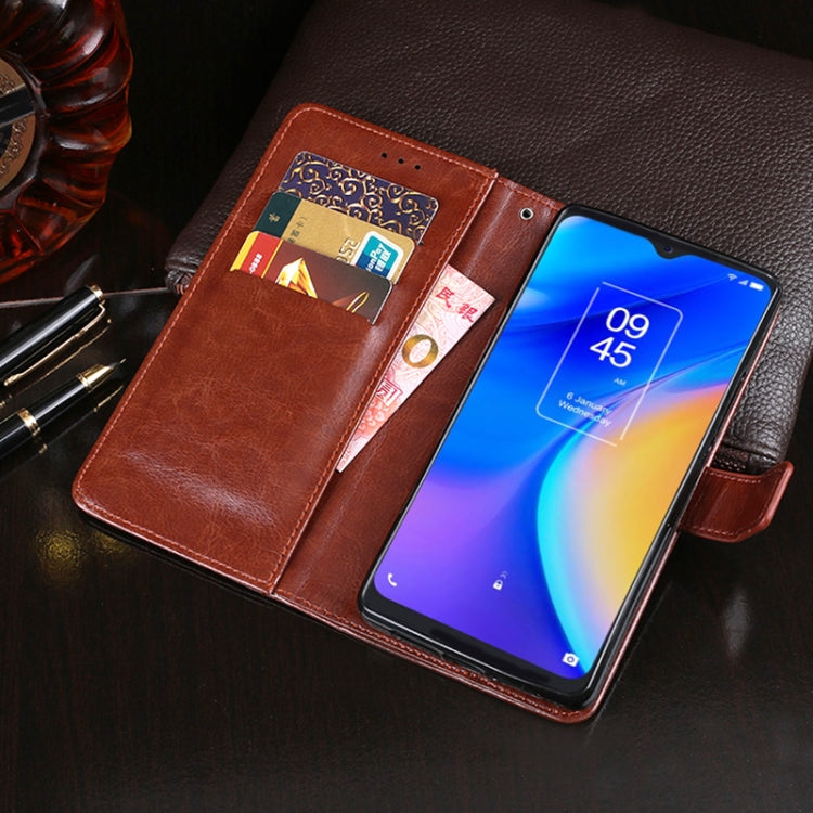 For TCL 20 SE idewei Crazy Horse Texture Horizontal Flip Leather Case with Holder & Card Slots & Wallet(Yellow) by idewei