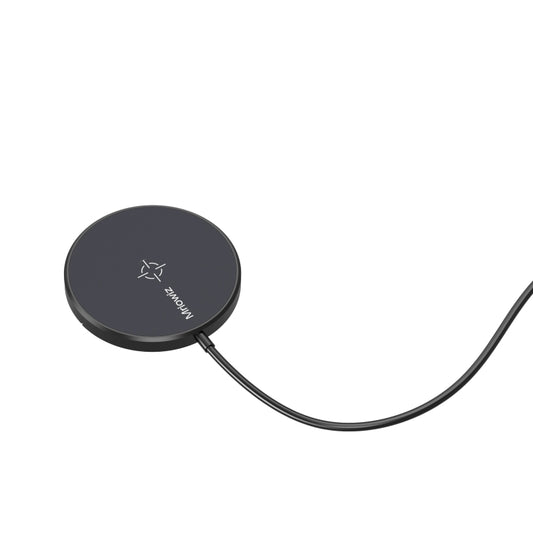 Mriowiz M-2001W 15W Desktop MagSafe Magnetic Wireless Charger , with USB + USB-C / Type-C Data Cable & Holder by buy2fix