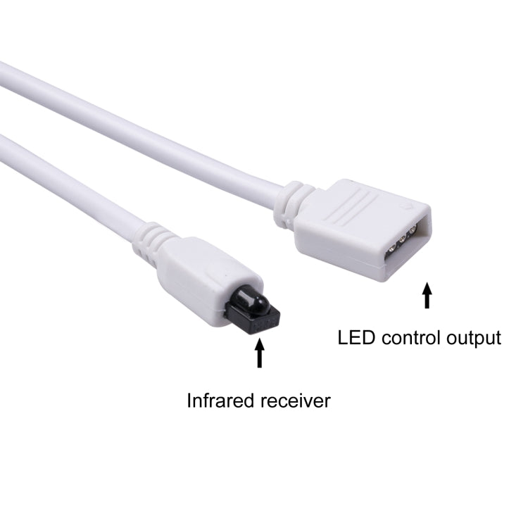 JH-RGB02 DC5.5x2.1mm Interface Bluetooth LED RGB Controller with 24 Keys Remote Controller(White) by buy2fix
