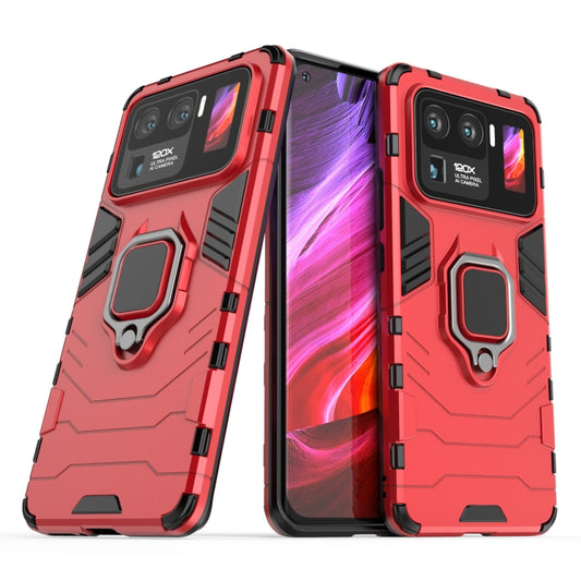 For Xiaomi Mi 11 Ultra PC + TPU Shockproof Protective Case with Magnetic Ring Holder(Red) by buy2fix