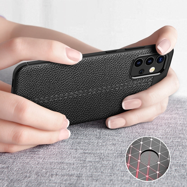 For Samsung Galaxy A32 4G Litchi Texture TPU Shockproof Case(Black) by buy2fix