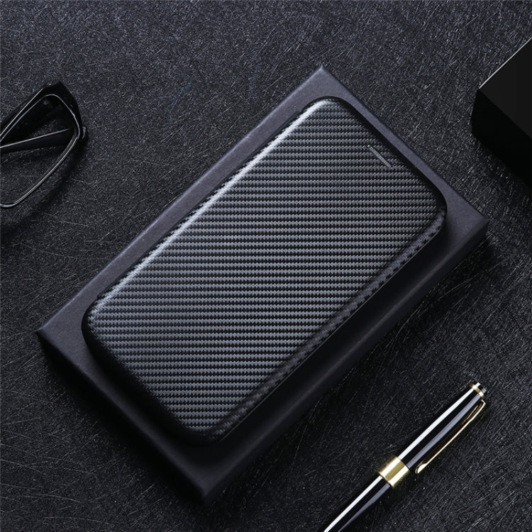 For Sony Xperia 10 III Carbon Fiber Texture Horizontal Flip TPU + PC + PU Leather Case with Card Slot(Black) by buy2fix
