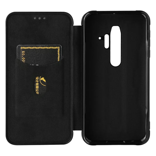 For Blackview BV6300 Pro Carbon Fiber Texture Horizontal Flip TPU + PC + PU Leather Case with Card Slot(Black) by buy2fix