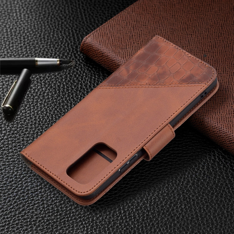 For Xiaomi Redmi Note 10 Pro Matching Color Crocodile Texture Horizontal Flip PU Leather Case with Wallet & Holder & Card Slots(Brown) by buy2fix