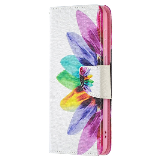 For Huawei P50 Colored Drawing Pattern Horizontal Flip Leather Case with Holder & Card Slots & Wallet(Sun Flower) by buy2fix