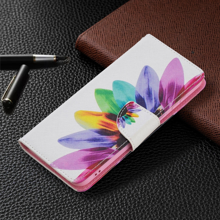For Huawei P50 Colored Drawing Pattern Horizontal Flip Leather Case with Holder & Card Slots & Wallet(Sun Flower) by buy2fix