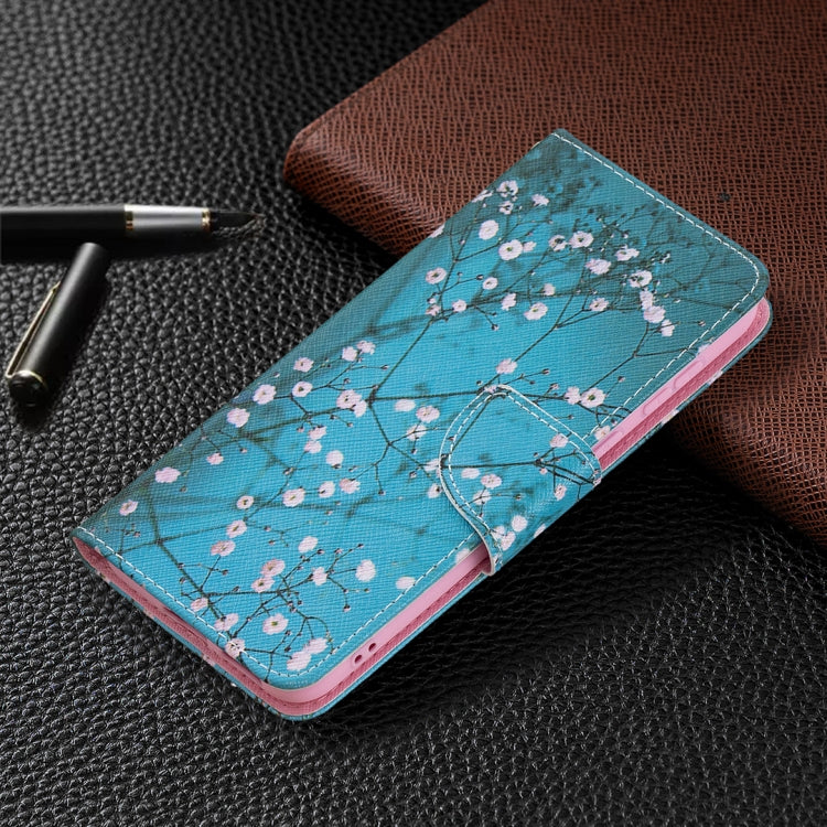 For Huawei P50 Colored Drawing Pattern Horizontal Flip Leather Case with Holder & Card Slots & Wallet(Plum Blossom) by buy2fix