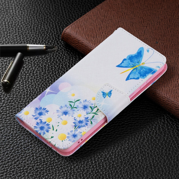 For Huawei P50 Colored Drawing Pattern Horizontal Flip Leather Case with Holder & Card Slots & Wallet(Pansy) by buy2fix