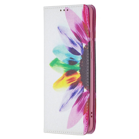 For Huawei P50 Pro Colored Drawing Pattern Invisible Magnetic Horizontal Flip PU Leather Case with Holder & Card Slots & Wallet(Sun Flower) by buy2fix