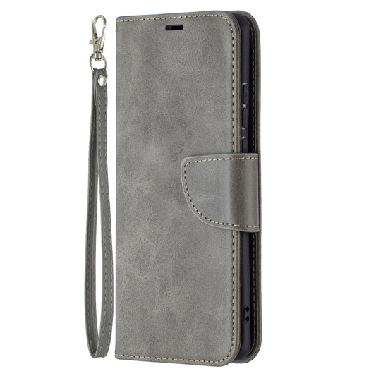 For Huawei P50 Pro Retro Lambskin Texture Pure Color Horizontal Flip PU Leather Case with Holder & Card Slots & Wallet & Lanyard(Grey) by buy2fix