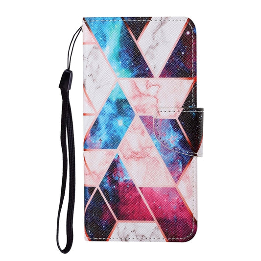 For Samsung Galaxy S21 5G Colored Drawing Pattern Horizontal Flip Leather Case with Holder & Card Slots & Wallet & Lanyard(Starry Marble) by buy2fix