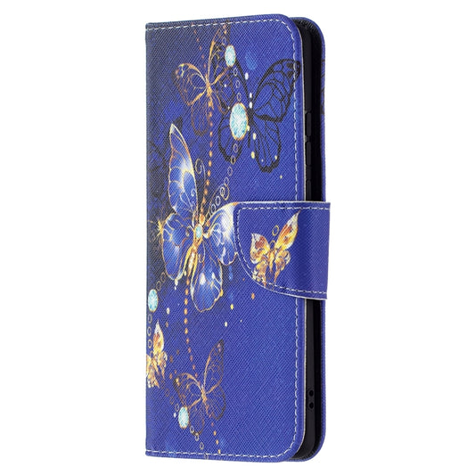 For Huawei P50 Pro Colored Drawing Pattern Horizontal Flip Leather Case with Holder & Card Slots & Wallet(Purple Butterfly) by buy2fix