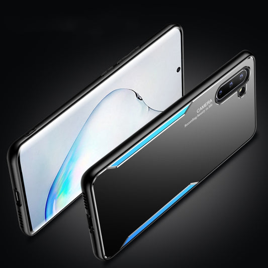 For Samsung Galaxy Note9 Blade Series TPU Frame + Titanium Alloy Sand Blasting Technology Backplane + Color Aluminum Alloy Decorative Edge Mobile Phone Protective Shell(Black + Gold) by buy2fix