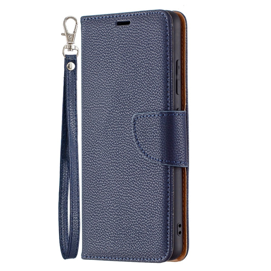 For Samsung Galaxy A32 4G Litchi Texture Pure Color Horizontal Flip Leather Case with Holder & Card Slots & Wallet & Lanyard(Dark Blue) by buy2fix