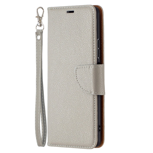 For Xiaomi Redmi Note 10 Pro Litchi Texture Pure Color Horizontal Flip Leather Case with Holder & Card Slots & Wallet & Lanyard(Grey) by buy2fix