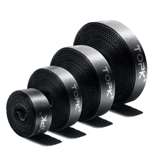 4 PCS TOPK Reusable & Dividable Nylon Tie-wraps Hook and Loop Fastener Cable Ties, Length:5m by TOPK