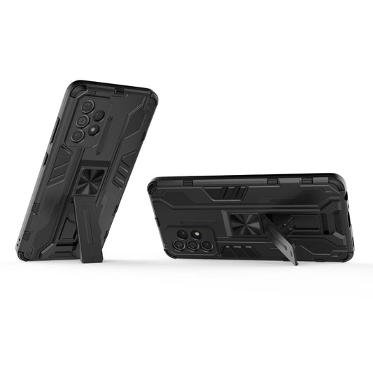 For Samsung Galaxy A52 5G / 4G Supersonic PC + TPU Shock-proof Protective Case with Holder(Black) by buy2fix