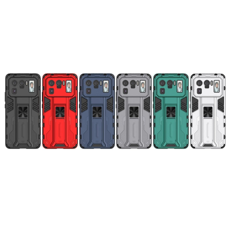 For Xiaomi Mi 11 Ultra Supersonic PC + TPU Shock-proof Protective Case with Holder(Silver) by buy2fix