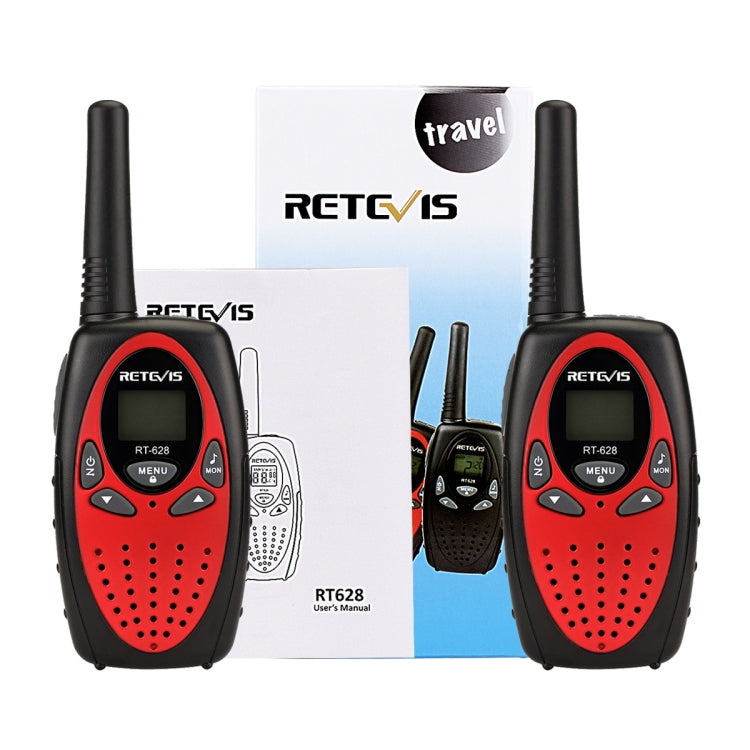1 Pair RETEVIS RT628 0.5W EU Frequency 446MHz 8CHS Handheld Children Walkie Talkie(Red) by RETEVIS