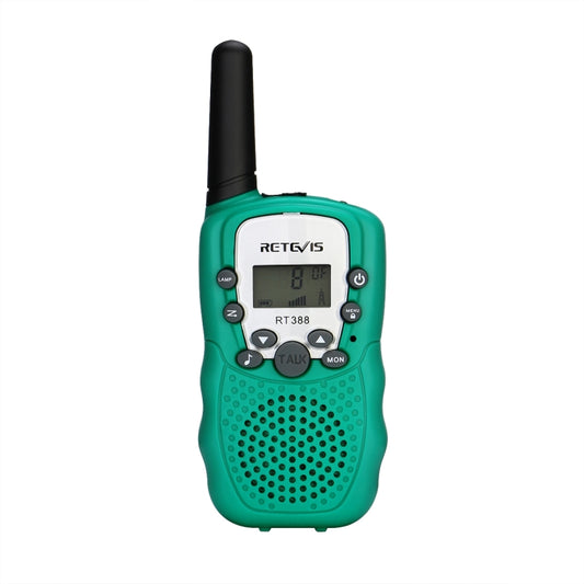 1 Pair RETEVIS RT388 0.5W EU Frequency 446MHz 8CHS Handheld Children Walkie Talkie(Green) by RETEVIS