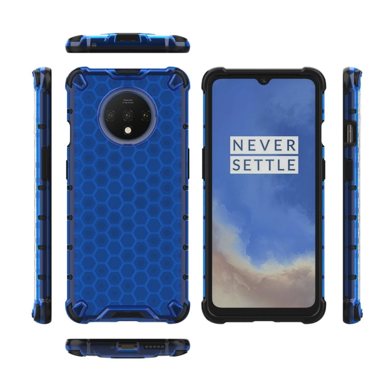 For OnePlus 7T Shockproof Honeycomb PC + TPU Case(Blue) by buy2fix