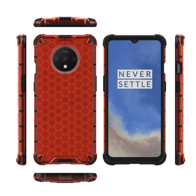 For OnePlus 7T Shockproof Honeycomb PC + TPU Case(Red) by buy2fix