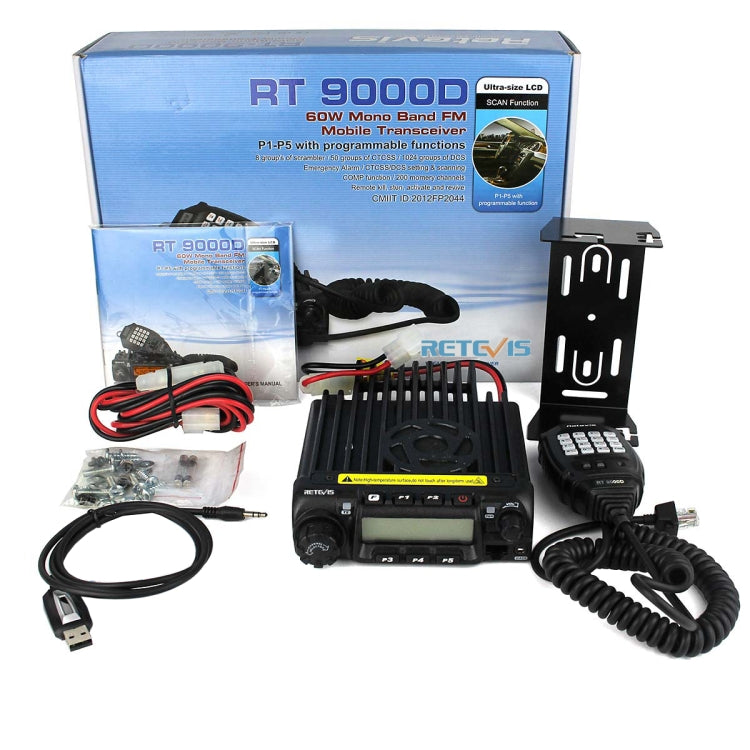 RETEVIS RT-9000D 136-174MHz 200CHS 8 Group Scrambler Car Walkie Talkie by RETEVIS