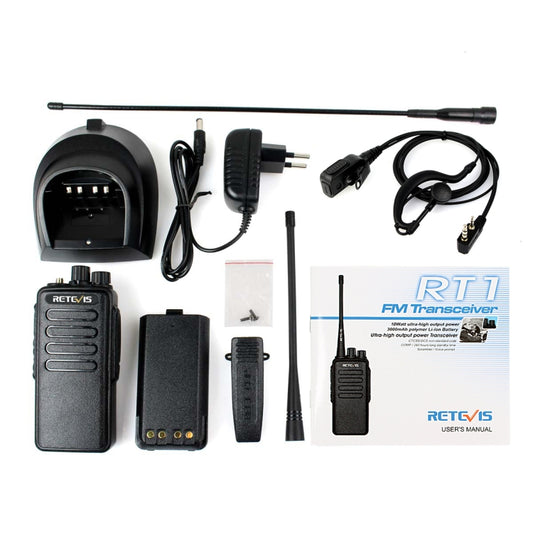 RETEVIS RT1 10W UHF 400-520MHz 16CH Handheld Walkie Talkie, EU Plug by RETEVIS
