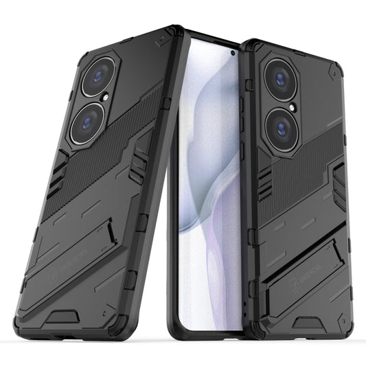 For Huawei P50 Pro Punk Armor 2 in 1 PC + TPU Shockproof Case with Invisible Holder(Black) by buy2fix