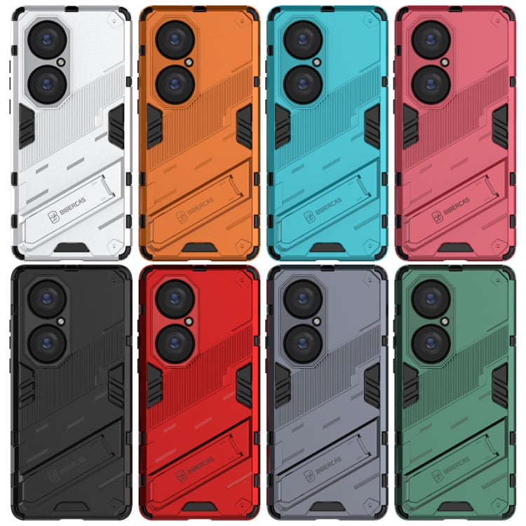 For Huawei P50 Pro Punk Armor 2 in 1 PC + TPU Shockproof Case with Invisible Holder(Grey) by buy2fix