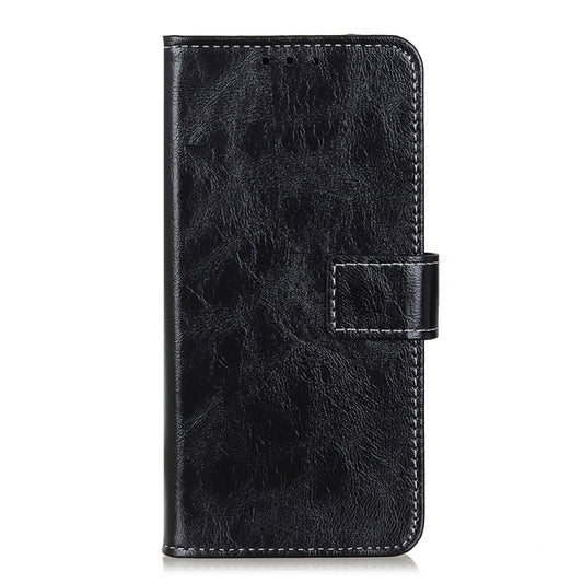 For OPPO A93 / A54 / A74 5G Retro Crazy Horse Texture Horizontal Flip Leather Case with Holder & Card Slots & Photo Frame & Wallet(Black) by buy2fix
