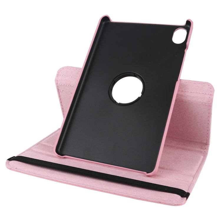 For Lenovo Tab M8 360 Degree Rotation Litchi Texture Horizontal Flip Leather Case with Holder(Pink) by buy2fix