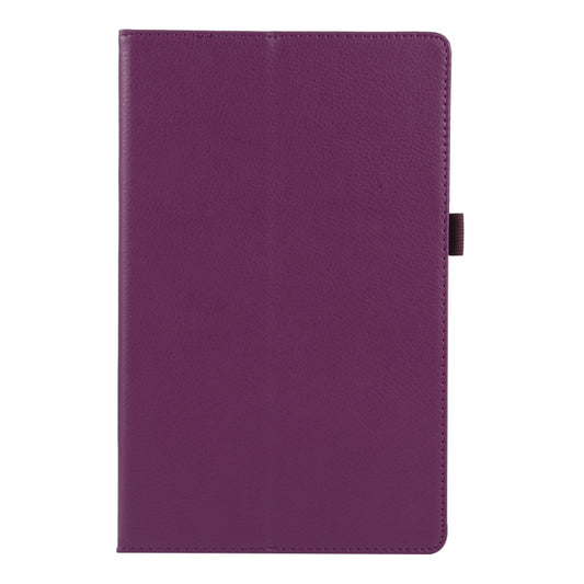 For Lenovo Tab M10 HD Litchi Texture Solid Color Horizontal Flip Leather Case with Holder & Pen Slot(Purple) by buy2fix