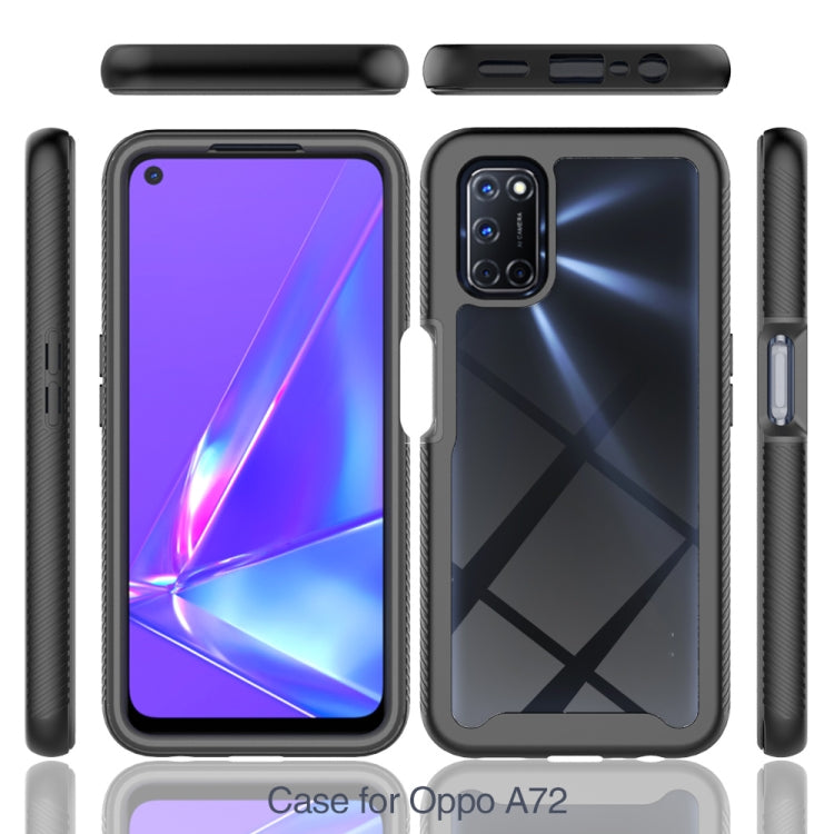 For OPPO A52 / A72 / A92 Starry Sky Solid Color Series Shockproof PC + TPU Protective Case(Black) by buy2fix