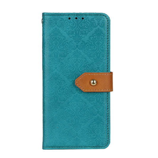 For OPPO F19 Pro+ 5G / Reno5 Z / Reno6 Z European Floral Embossed Horizontal Flip PU Leather Case with Holder & Card Slots & Wallet & Photo Frame(Blue) by buy2fix
