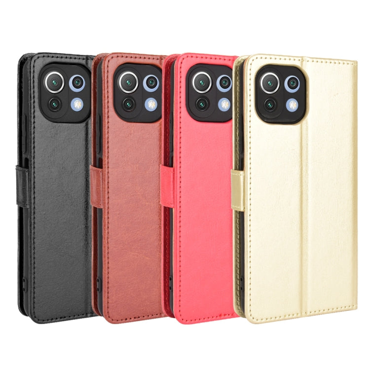 For Xiaomi MI 11 Lite 5G Retro Crazy Horse Texture Horizontal Flip Leather Case with Holder & Card Slots & Photo Frame(Brown) by buy2fix
