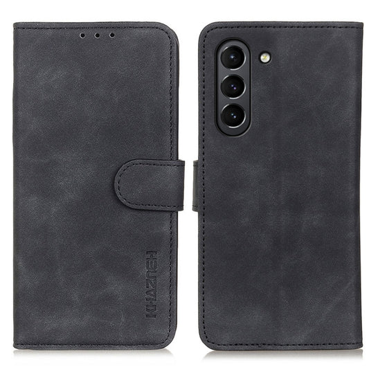 For Samsung Galaxy S21 FE KHAZNEH Retro Texture PU + TPU Horizontal Flip Leather Case with Holder & Card Slots & Wallet(Black) by buy2fix