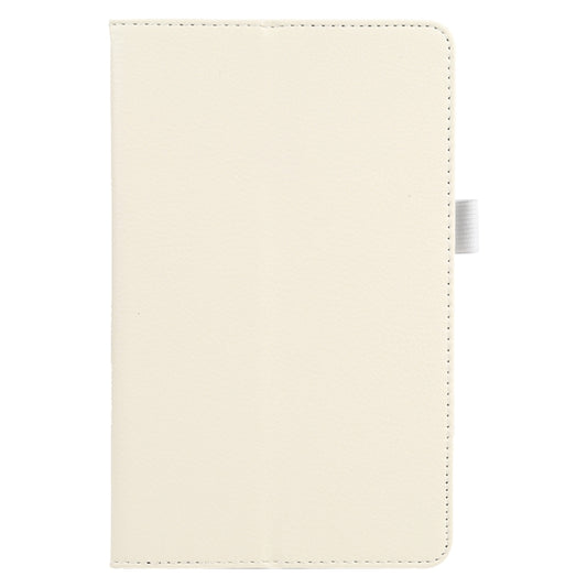 For Lenovo Tab M7 Litchi Texture Solid Color Horizontal Flip Leather Case with Holder & Pen Slot(White) by buy2fix