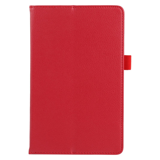 For Lenovo Tab M7 Litchi Texture Solid Color Horizontal Flip Leather Case with Holder & Pen Slot(Red) by buy2fix