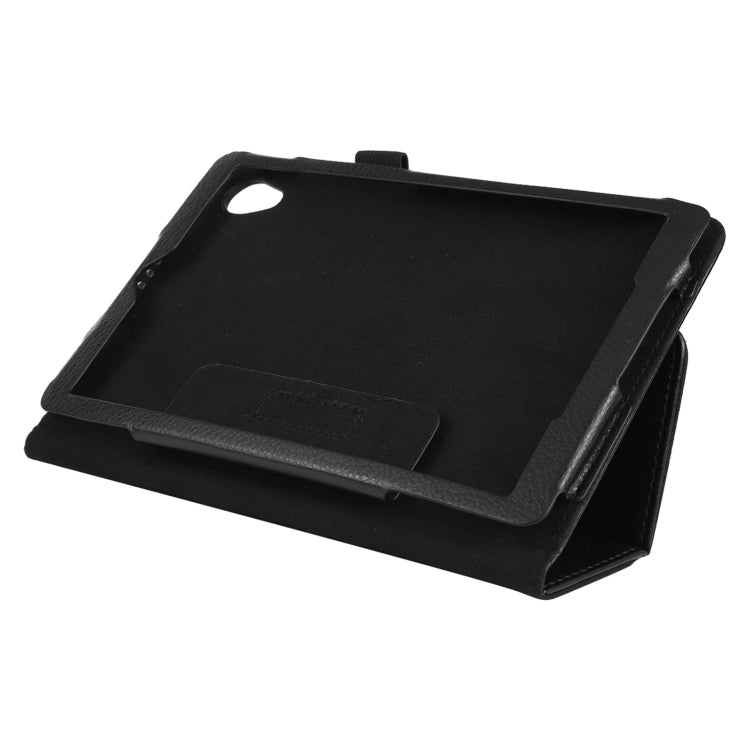 For Lenovo Tab M8 Litchi Texture Solid Color Horizontal Flip Leather Case with Holder & Pen Slot(Black) by buy2fix