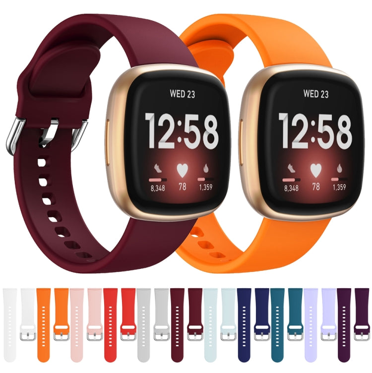 For Fitbit Versa 3 Silicone Watch Band(Orange) by buy2fix